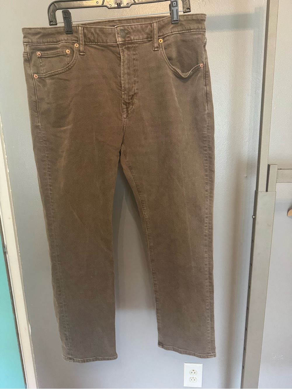 American Eagle Outfitters Men's Brown Denim Easyflex Pants